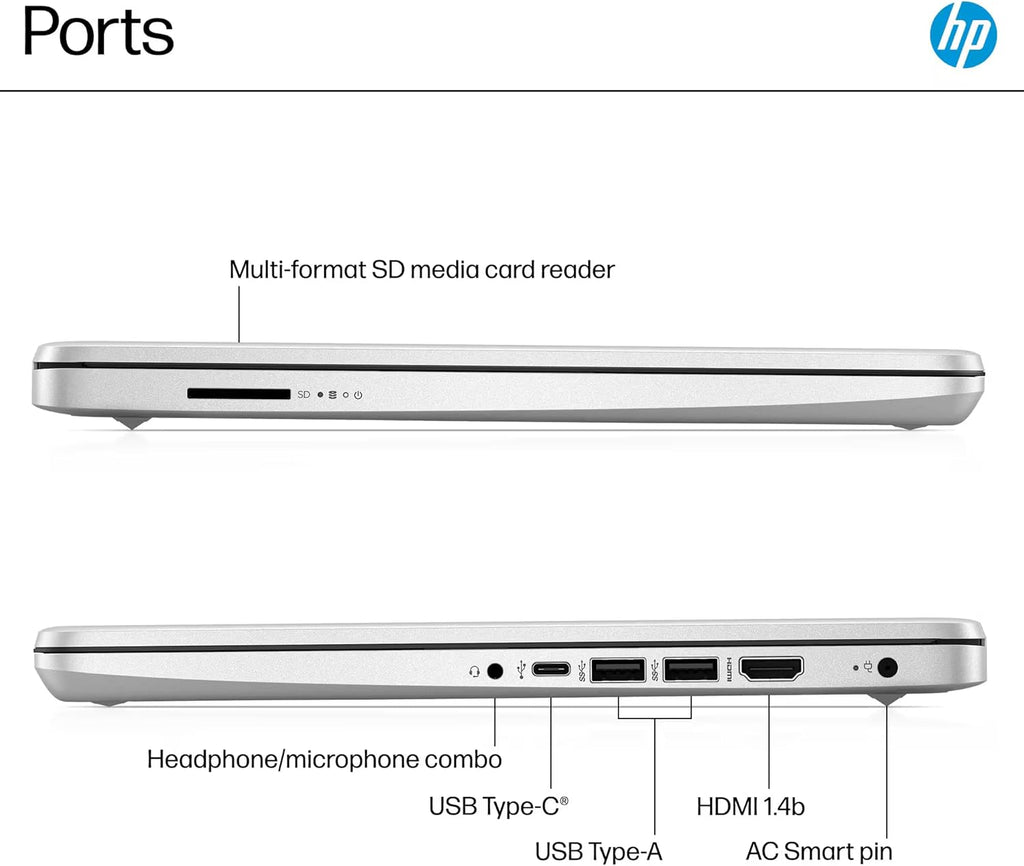 HP 14" Laptop 2025 Business Student Slim Computer  Lifetime MS Office  Copilot AI  Quad-Core Intel CPU  16GB RAM  628GB Storage (128GB UFS+500GB Ext)  MarxsolAccessory  Wi-Fi 6  Win 11 Pro  Silver