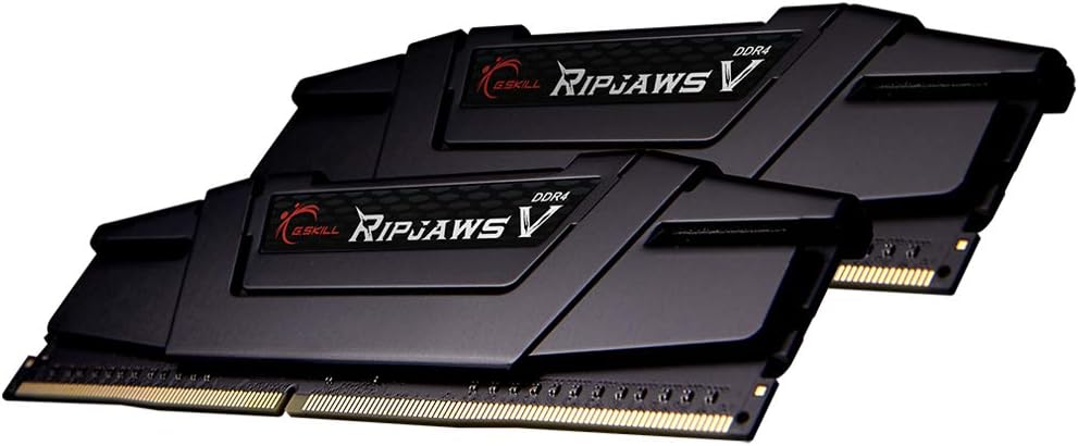 G.SKILL RipjawsV Series DDR4 RAM (XMP) 16GB (1x16GB) 3200MT/s CL16-18-18-38 1.35V Intel AMD Desktop Computer Memory U-DIMM - Black (F4-3200C16S-16GVK)