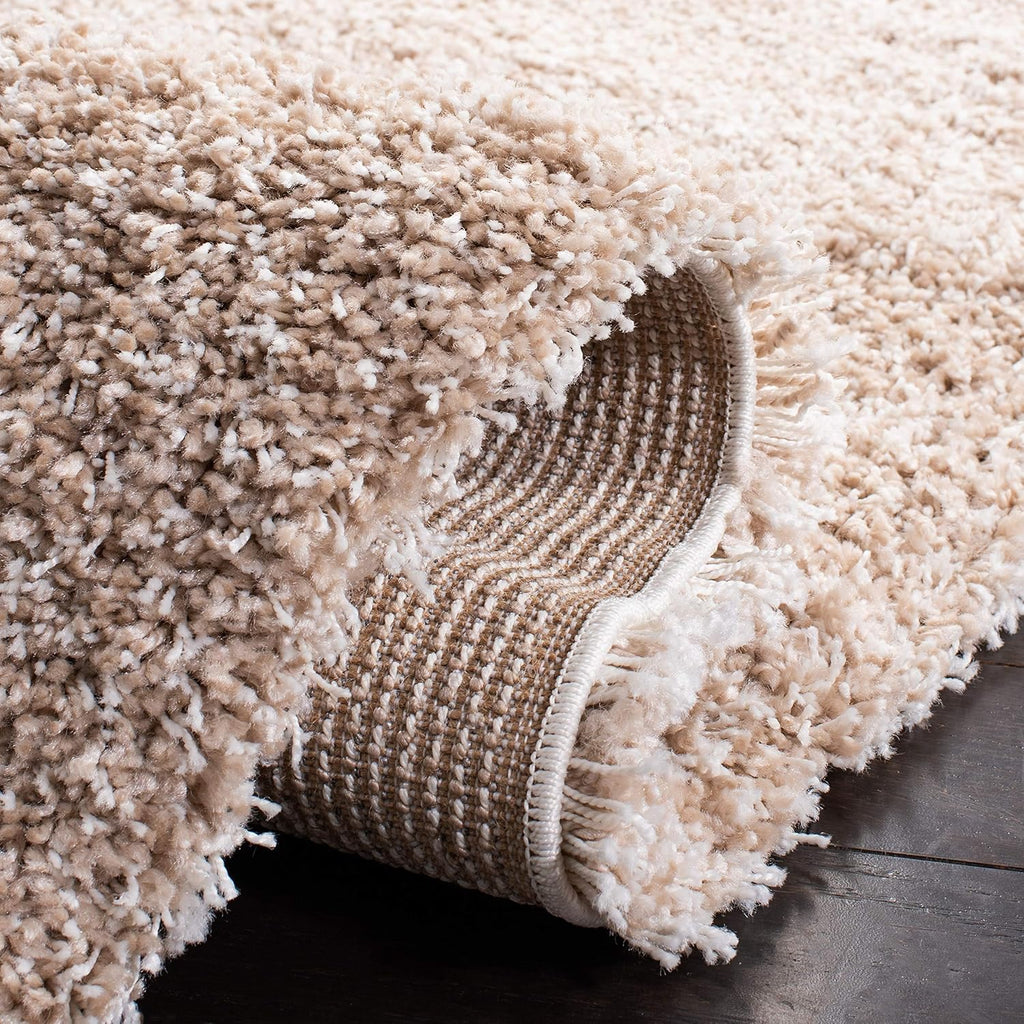SAFAVIEH California Shag Collection Area Rug - 8'6" x 12', Beige, Non-Shedding & Easy to Clean, Ultra Plush Thick Pile, Ideal for Living Room, Bedroom, Dining Space (SG151-1313)