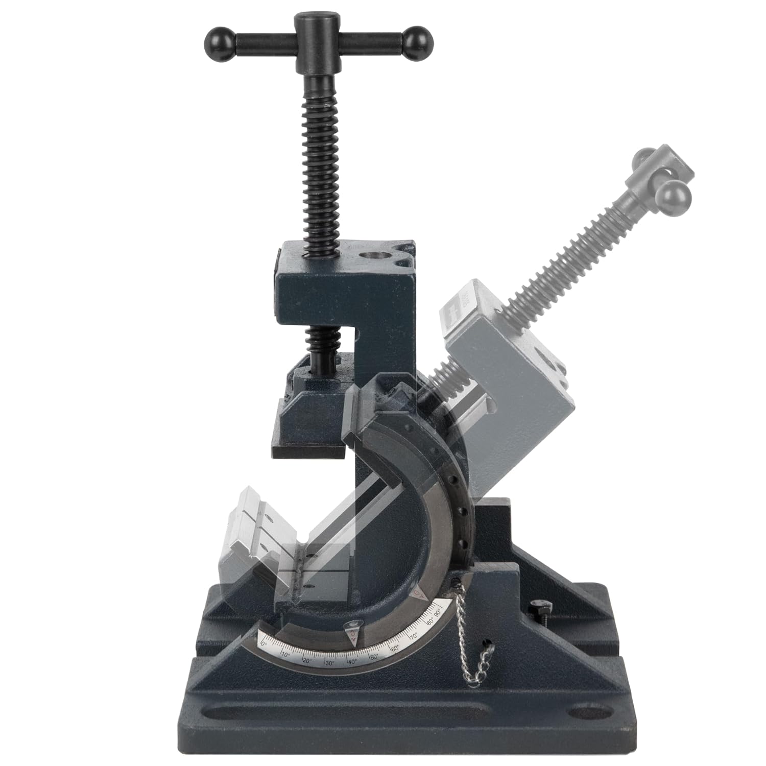 Strong Hand Tools Cradle-Angle Drill Presss Vise with 2500 lb of Clamping Force, MAX 3.5" Jaw Opening, 0-90 Degree Adjustable Tilt, Durable Cast Iron Vise, For Drill and Woodworking, SBV390