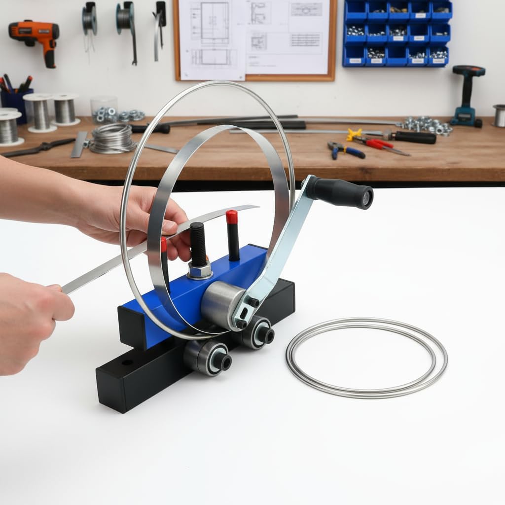 Manual Roller Bender For Steel Plate and Sheet Metal - Tube Bender, Rebar Bender, Fender Roller Tool, Screen Roller Tool, Rolling Machine - Ideal for Industrial, DIY, and Home Decoration Projects
