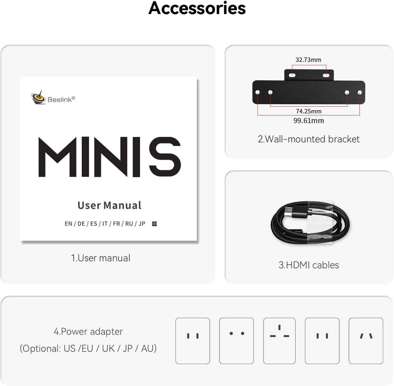 Beelink Mini PC  Mini S12 Intel 12th Gen 4-Core N95(up to 3.4GHz)  Mini Computer 8GB DDR4 RAM 256GB SSD  Desktop PC Dual HDMI 4K UHD/Gigabit Ethernet/Dual WiFi5/BT4.2/HTPC/W11 Home