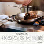 Made In Cookware | 10-Inch Stainless Steel Frying Pan | 5 Ply Stainless Clad | Professional Cookware | Crafted in USA | Induction Compatible