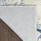Nourison Home Pompeii Ivory Grey Blue 7'10" x 9'10" Area Rug - Easy Clean, Non Shedding, Bed Room, Living Room, Dining Room, Kitchen (8' x 10')