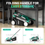 Litheli Cordless Lawn Mower 13 Inch, 5 Heights, 20V Electric Lawn Mowers for Garden, Yard and Farm, with Brushless Motor, 4.0Ah Battery & Charger Included