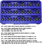 Astro Tools 78142 42pc 1/4" Drive Low Profile Nano Impact Bit Socket Set