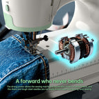 Sewing Machine for Beginners,16 Strings of Weaving Dreams,Double Needle Sewing Machine for Adults,Adjustable Sewing Speed,Suitable for Daily Sewing at Home (New).
