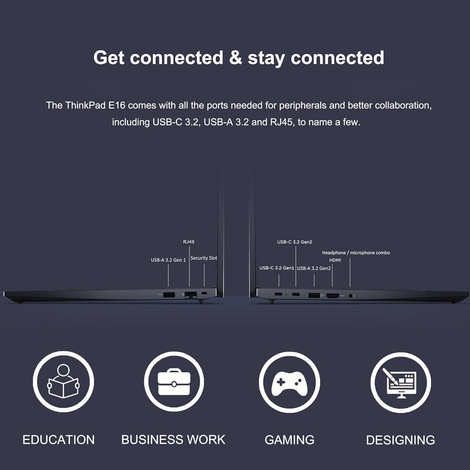 Lenovo ThinkPad E16 Gen 2 Business Laptop (16" FHD+ Anti-Glare  AMD Ryzen 7 7735U (> Intel i7-1355U)  16GB DDR5  512GB SSD) Backlit  Fingerprint  Wi-Fi  Ethernet  1080p Webcam  Win 11 Pro w/ Copilot