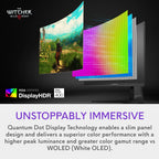 Alienware AW3423DWF Curved QD-OLED Gaming Monitor - 34-inch Quantum Dot OLED 0.1Ms 165Hz 21:9 Curved Display  99.3% DCI-P3 Color Gamut  VESA DisplayHDR True Black 400  AMD FreeSync Premium Pro - Black
