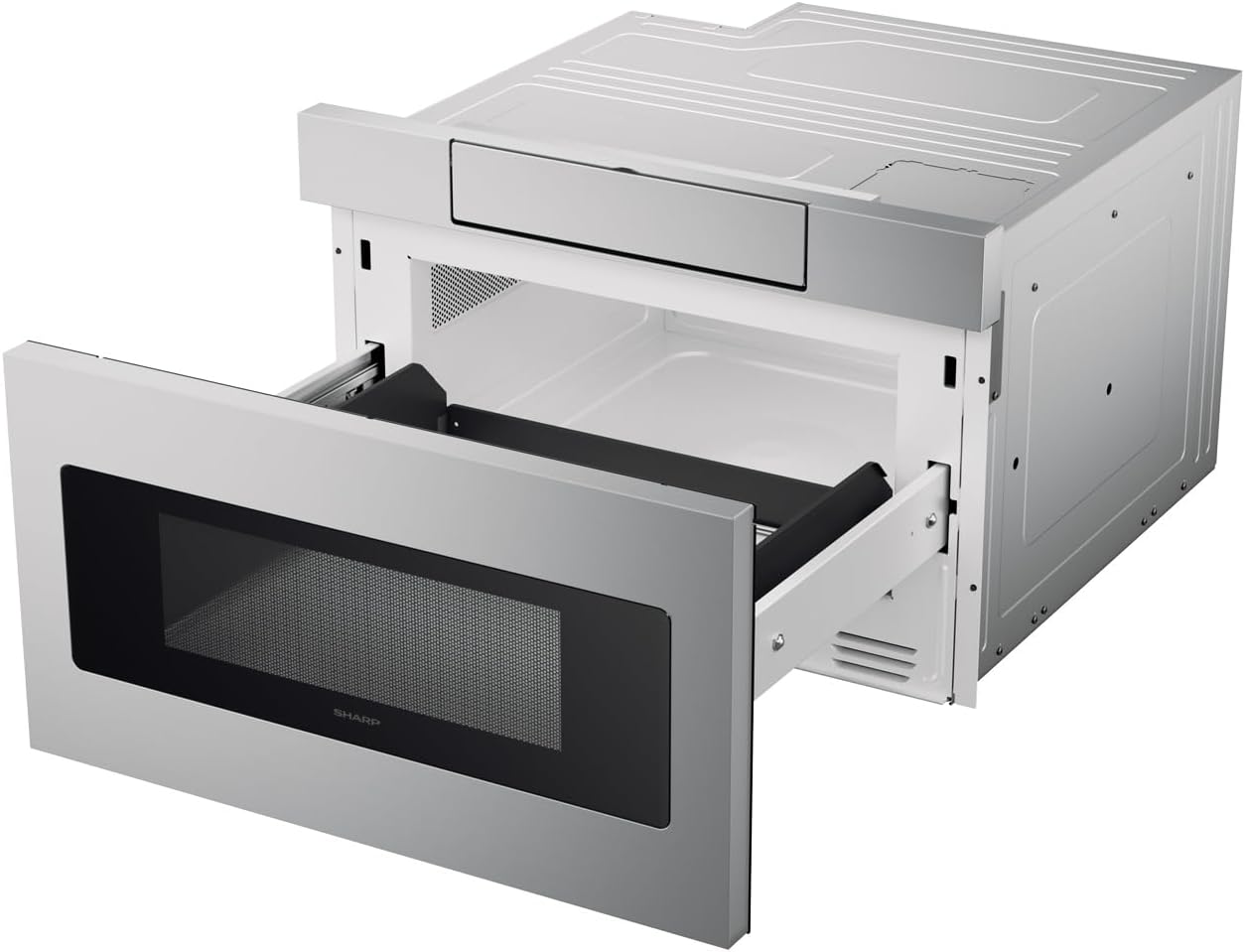 SHARP SMD2470ASY Microwave Drawer Oven, 24-inch, 1.2 Cubic Feet, 950 Watt, Concealed Control Panel with Digital LCD Display, Stainless Steel