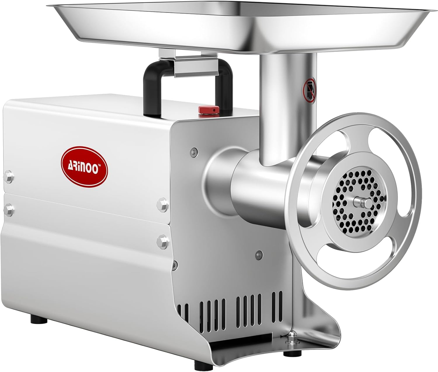 Commercial Electric Meat Grinder #22, 1.2HP Heavy Duty Stainless Steel Meat Mincer with 2 Blades, 2 Plates & 3 Stuffing Tubes,Sausage Stuffer Machine for Home Kitchen & Restaurant Use