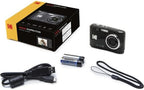 KODAK Pixpro FZ45 Digital Camera Bundle  Includes: SanDisk 64GB SDXC Memory Card  Spare Batteries and Card Reader (4 Items) (Black)