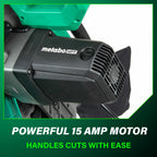 Metabo HPT 10-Inch Single Bevel Compound Miter Saw, 15-Amp Power Saw with Xact Cut Shadow Line, Precision Miter Angles, Single Bevel 0-45°, 40T TCT Miter Saw Blade, Lightweight Design, C10FCG2