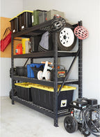 Ironton 4-Tier Industrial Steel Shelving Unit, 8,000-Pound Load Capacity, Garage Storage Rack, 77" W x 24" D x 72" H