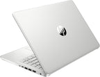 HP 14" HD Student Business Laptop  Intel Quad-Core N4120  16GB RAM  384GB Storage  (128GB eMMC+256GB SD Card)  1 Year Office 365  Slim Design  Webcam  HDMI  Bluetooth  WiFi  Win 11 S  Silver