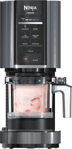 Ninja CREAMi, Ice Cream Maker, Ice Cream, Gelato, Sorbet,Milkshakes, Mix-ins, Smoothie Bowls & More, 7-in-1, Ice Cream Pints, Pint lid, Healthy Ice Cream, Compact, Perfect for Kids, Black, NC299AMZ