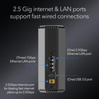 NETGEAR Nighthawk Tri-Band WiFi 7 Router (RS500) – Router Only  BE12000 Wireless Speed (up to 12 Gbps) - Covers up to 3 000 sq. ft.  120 Devices – 2.5 Gig Internet Port - Free Expert Help