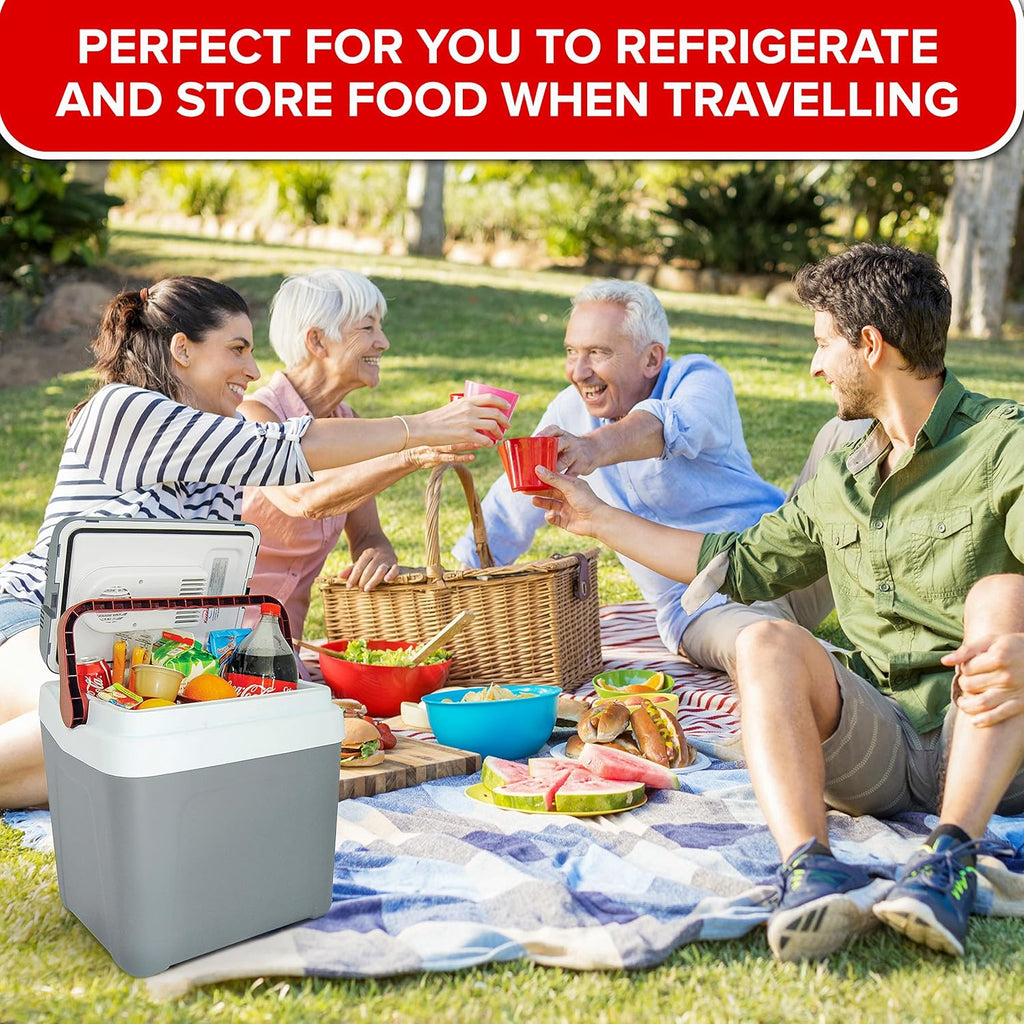 Koolatron 12V Iceless Cooler & Warmer – Portable Electric Cooler/Nevera Portátil Eléctrica for Car Truck Camper Boat, Hard Sided Mini Fridge for Camping Picnic Travel Lunch Food Drinks Office 26 qt