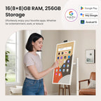 ApoloSign 32'' UHD 4K Smart Portable TV 2nd Gen  16(8+8) GB RAM+256GB  Android 16  EDLA-Certified  Portable Touch Screen Monitor  Built-in 15000mAh Battery  Full Swivel Rotation  Voice Remote Control