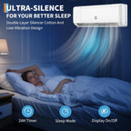Mini Split Air Conditioner 9000 BTU with 18.5 SEER2 Efficiency, Smart Split Unit AC Cooling/Heating Up to 450 Sq.Ft, Inverter Tech Ductless Air Conditioner with WiFi & Remote Control