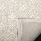 SAFAVIEH Blossom Collection Area Rug - 9' x 12', Grey & Ivory, Handmade Wool, Ideal for High Traffic Areas in Living Room, Bedroom (BLM114F)