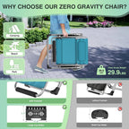 Suteck Oversized Zero Gravity Chair, 29In XL Outdoor Recliner Chair w/Removable Cushion&Headrest, Camping Lounge Chair w/Upgraded Lock&Footrest, Reclining Patio Chairs for Indoor Outdoor,500LBS