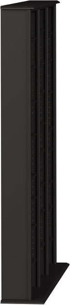 Prepac Barrister 3 Column Tall Storage Cabinet, Black Storage Cabinet with 27 Adjustable Shelves Display DVD for Living Room, 9.5" D x 57" W x 63.75" H