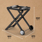 Ninja XSKSTAND Woodfire Collapsible Outdoor Grill Stand  Compatible with Ninja Woodfire Grills (OG700 Series)  Foldable  Side Utensil Holder  Weather-Resistant  Black
