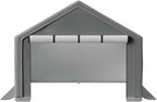 8x8 ft Outdoor Storage Shelter with Zipper Door, Portable Garages Shelters, Waterproof and UV Resistant Carport Shed for Bicycle, Motorcycle ATV, Lawn Mowers (8x8 FT)