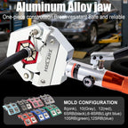 HZLZRZ Hydraulic AC Hose Crimper Kit - Manual A/C Hose Crimping Tool for BH Air Conditioner Hose & Beadlock Fittings, Includes 7 Dies for AC Repairs and Automotive HVAC (RZ-7842)