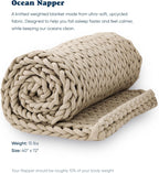 Bearaby Weighted Blanket 15 lbs (40"x72") – Driftwood Blanket Recycled Polyester – Eco-Friendly, Heavy Throw for Adults – Soft, Breathable, Sustainable Comfort