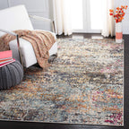 SAFAVIEH Madison Collection Area Rug - 12' Square, Black & Gold, Modern Abstract Design, Non-Shedding & Easy Care, Ideal for High Traffic Areas in Living Room, Bedroom (MAD460Z)
