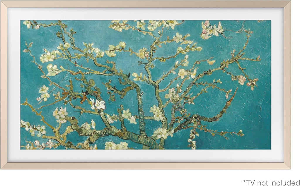Samsung 55” The Frame TV Customizable Bezel  Magnetic  Quick and Easy Installation  VG-SCFC55SGMZA  2023  Sand Gold Metal