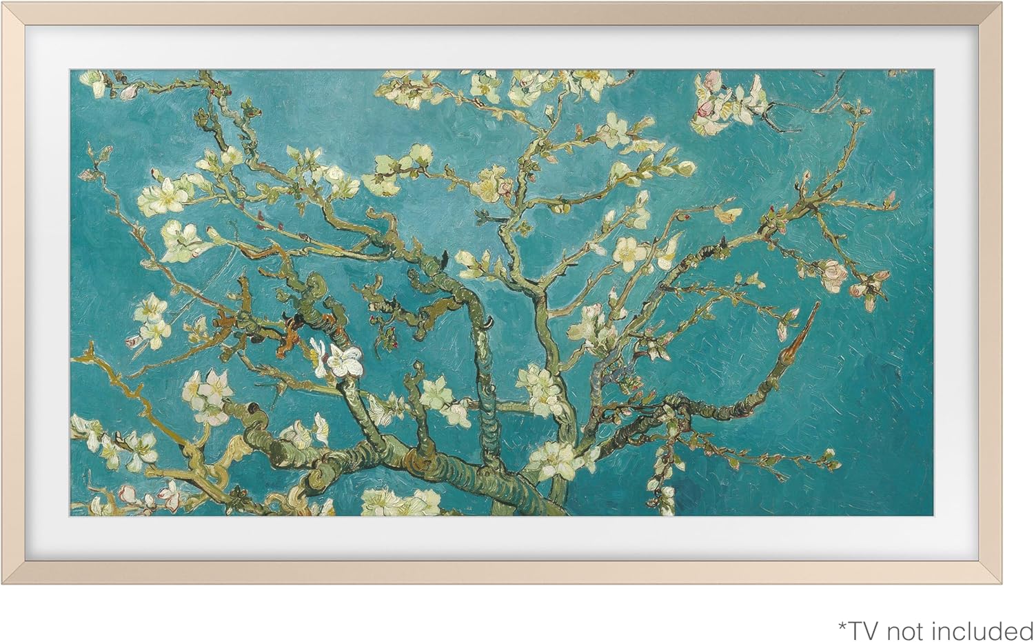Samsung 55” The Frame TV Customizable Bezel  Magnetic  Quick and Easy Installation  VG-SCFC55SGMZA  2023  Sand Gold Metal
