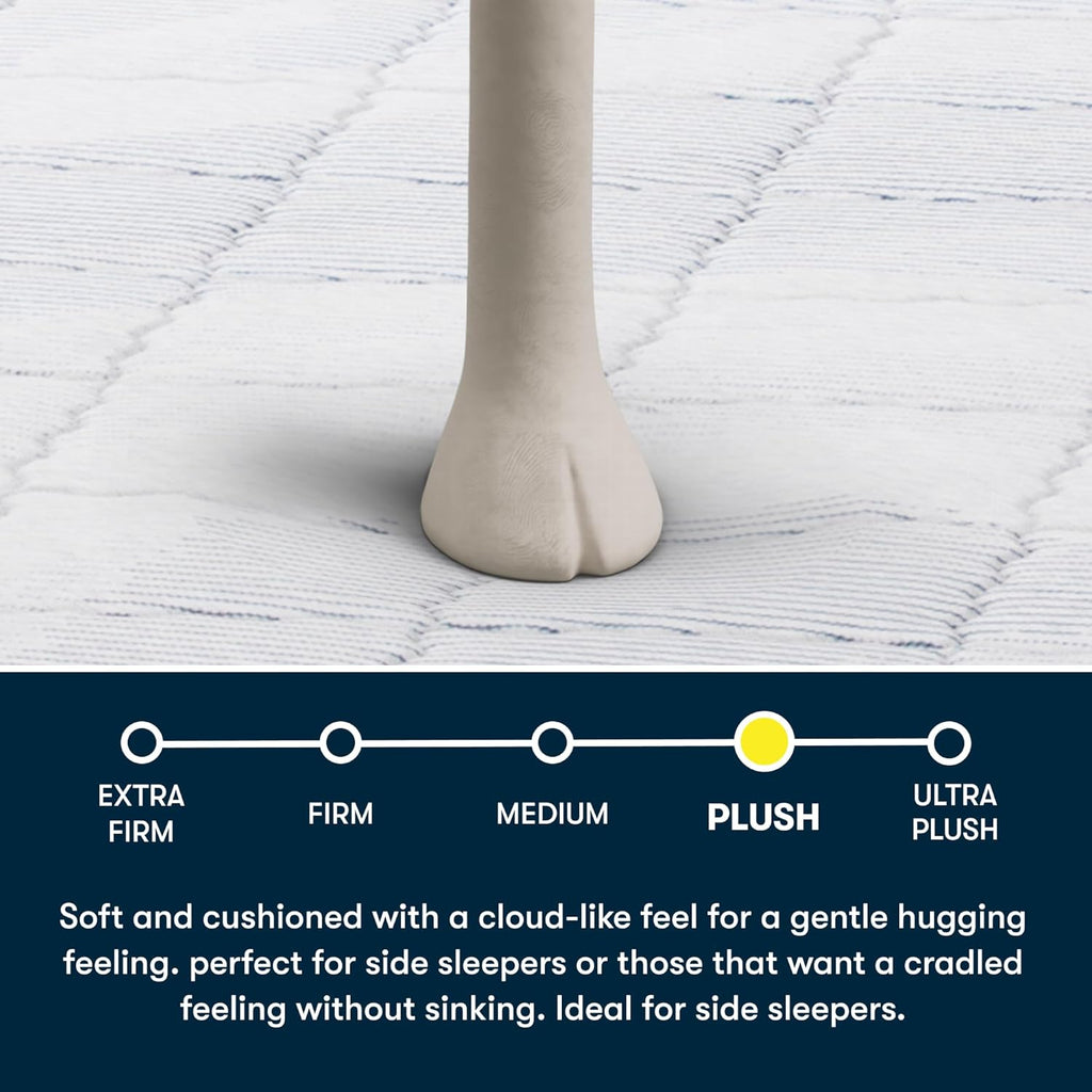 Serta Five Star Mattress Tranquility 10-Inch Plush Pillow Top – Queen – Cooling Gel, Zoned Support, Pressure Relief – Bed-in-a-Box – 100 Night Trial, 10-yr Limited Warranty