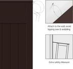 Topeakmart Bathroom Free-Standing Floor Cabinet, Practical Large Storage Cabinet with 4 Drawers and 2 Doors for Kitchen, Entrance Area, Living Room, Adjustable Shelf, Ample Space Espresso