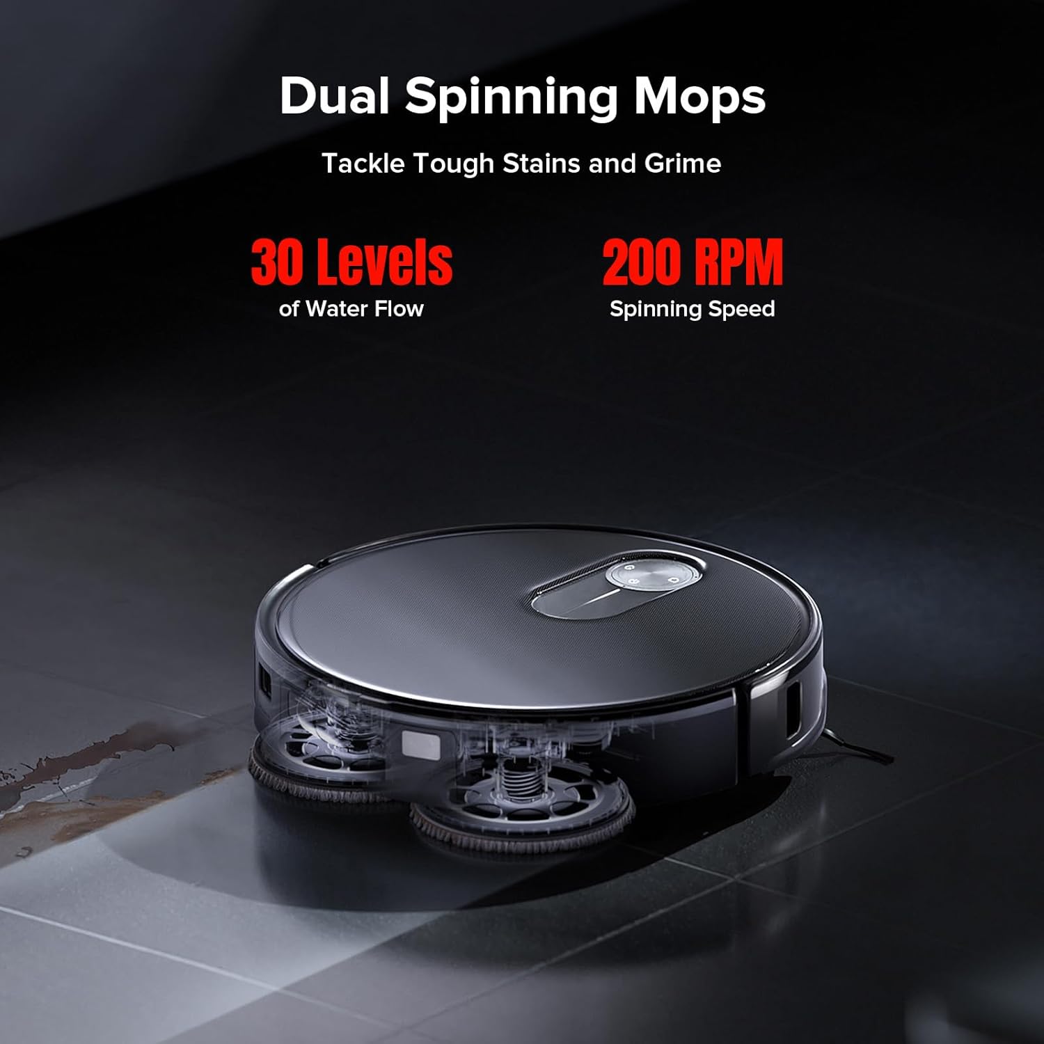roborock Qrevo Slim Robot Vacuum and Mop Combo, 8.2cm Ultra-Slim, 3D Sensing Tech, Advanced Obstacle Recognition, Powerful Suction, FlexiArm Side Brush & Mop, Auto Mop Washing & Drying, Self-Emptying