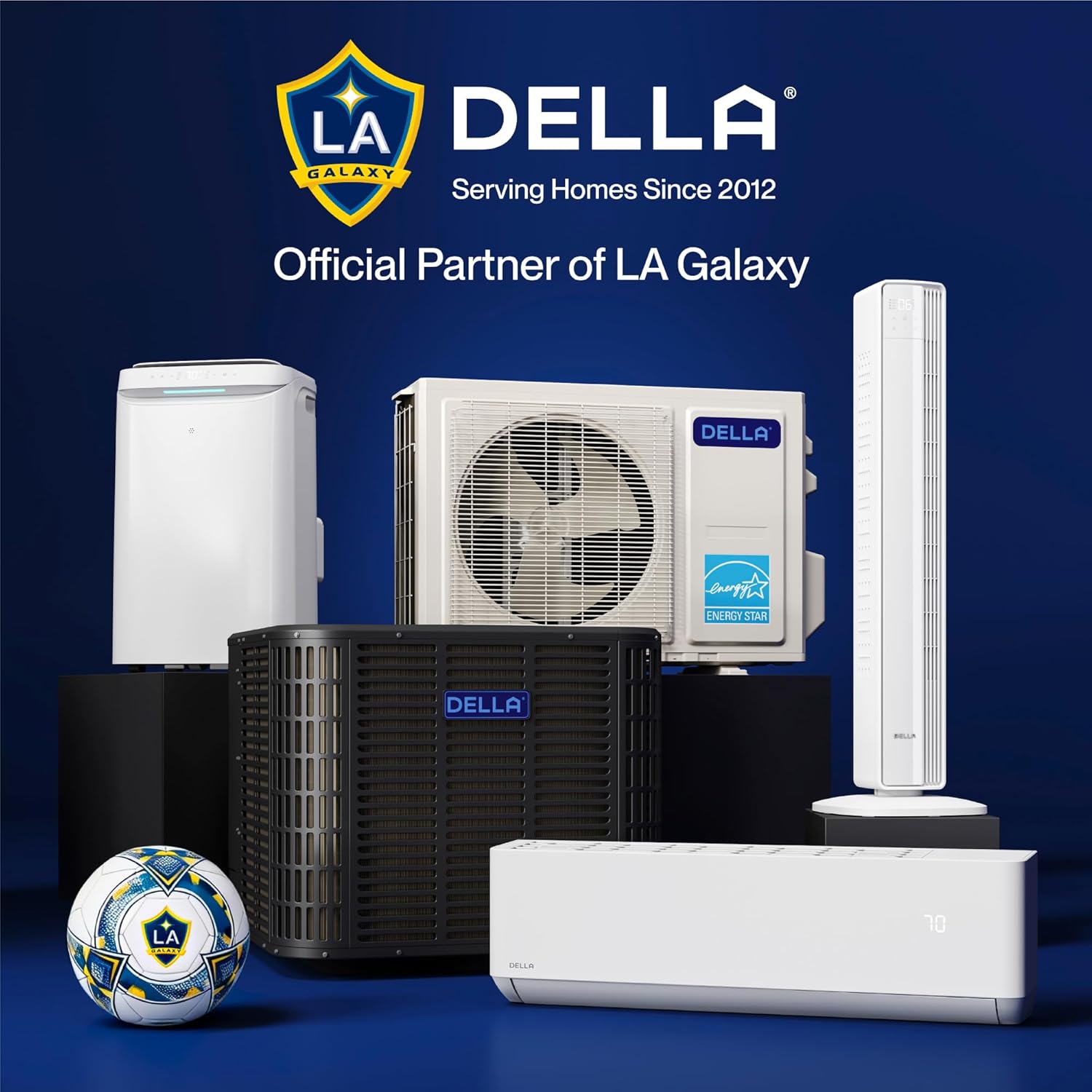 DELLA Umbra Series 12000 BTU Mini Split Work with Alexa 20 SEER2 Cools Up to 550 Sq.Ft Energy Saving Split AC & Pre-Charged 1 Ton Heat Pump Ductless Inverter System