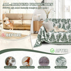 1OO% Waterproof Sectional Couch Covers for Dogs L Shaped Corner Sofa Cover Washable Chenille Sofa Slipcovers Blanket Modern Jacquard Pet Furniture Protector (91"x252", Sage Green)