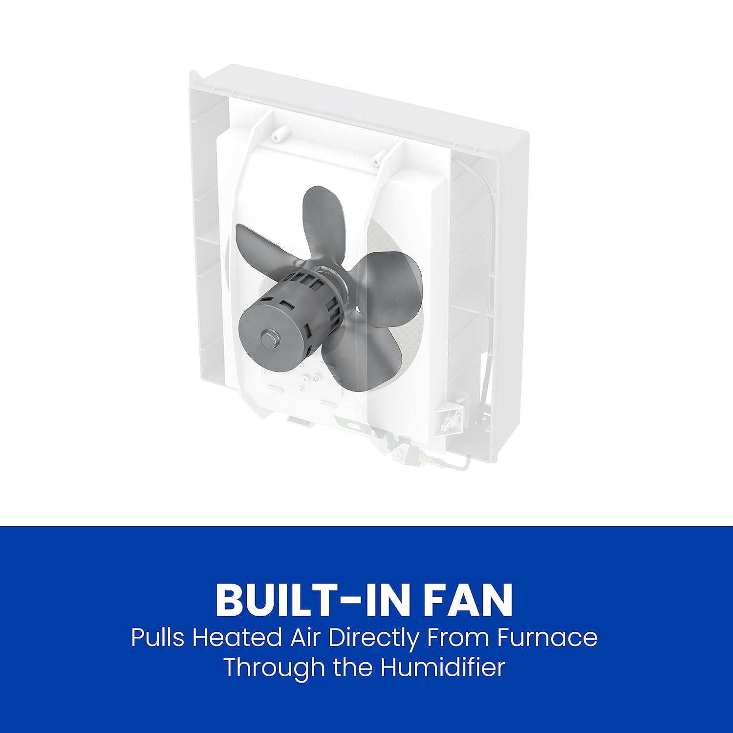 AprilAire 700M Whole-House Fan Powered Humidifier, Manual Control, Large Capacity, Up to 5,300 Sq. Ft., 18GPD, Gray