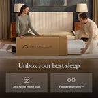 DreamCloud Classic 12" King Mattress - Luxury Hybrid Gel Memory Foam - 365 Night Trial - Back Pain Relief - Fiberglass Free - Forever Warranty - Mattress in a Box - CertiPUR-US Certified