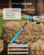 SEESII Stand-Up Weed Puller Tool with 40"-47" Adjustable Handle, High-Power 3-Claw Stainless Steel Spiral, 4S Deep Root Removal, One-Button Eject, Dandelion Remover & Crabgrass Puller for Garden