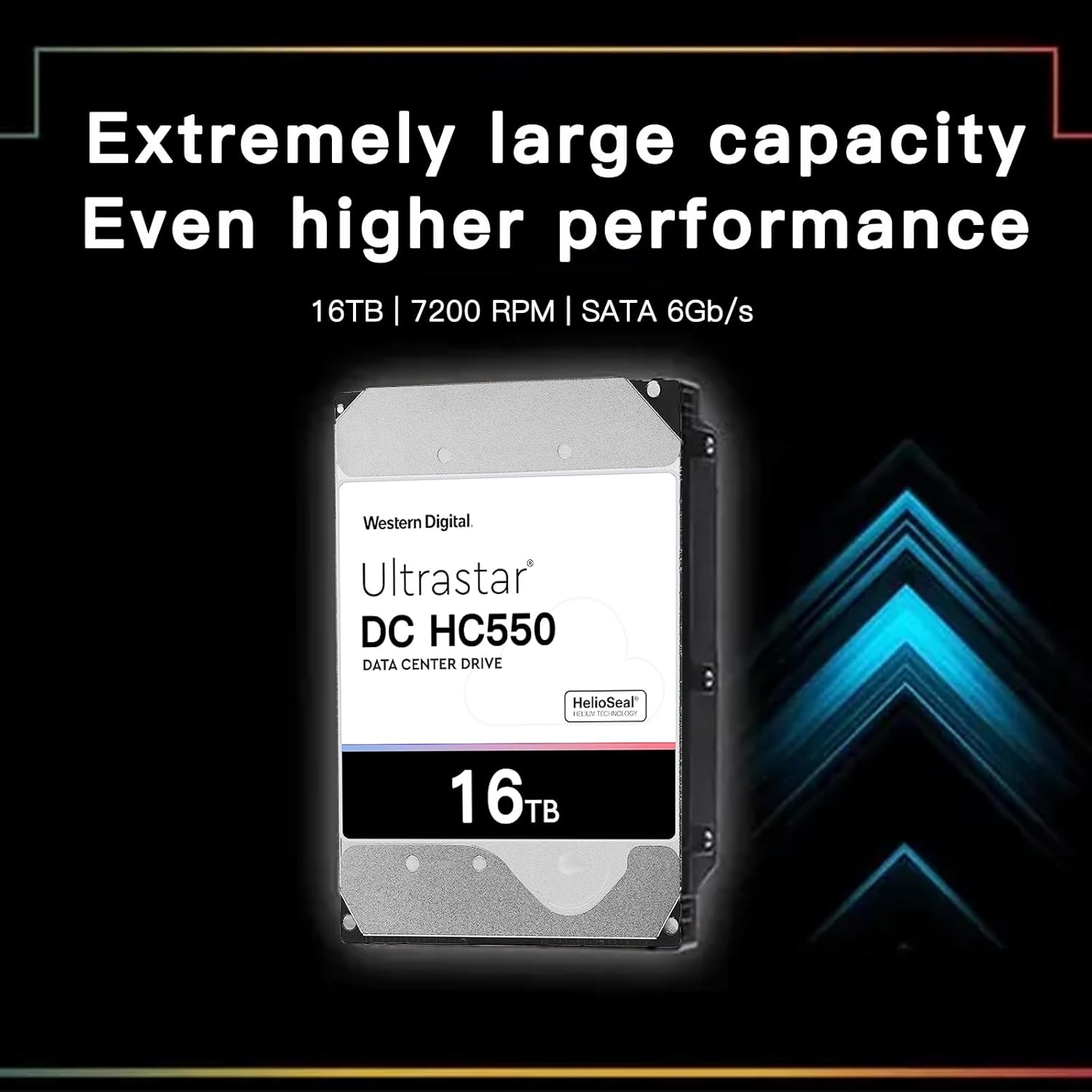 Western Digital Internal Hard Drives 16Tb DC HC550 Surveillance Wd 3.5 HDD Sata 6Gb/s 7200 PRM NAS 512 mb Cache for Dvr Nvr (Renewed)