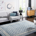 SAFAVIEH Brentwood Collection Area Rug - 9' x 12', Navy & Beige, Traditional Oriental Distressed Design, Non-Shedding & Easy Care, Ideal for High Traffic Areas in Living Room, Bedroom (BNT899N)