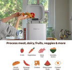 Reencle Prime Electric Composter - 14L Kitchen Composter, Decomposes Up to 2.2 lbs Food Waste Daily, Odorless Indoor Composting with Whisper-Quiet Technology & Rapid Decomposition (White)