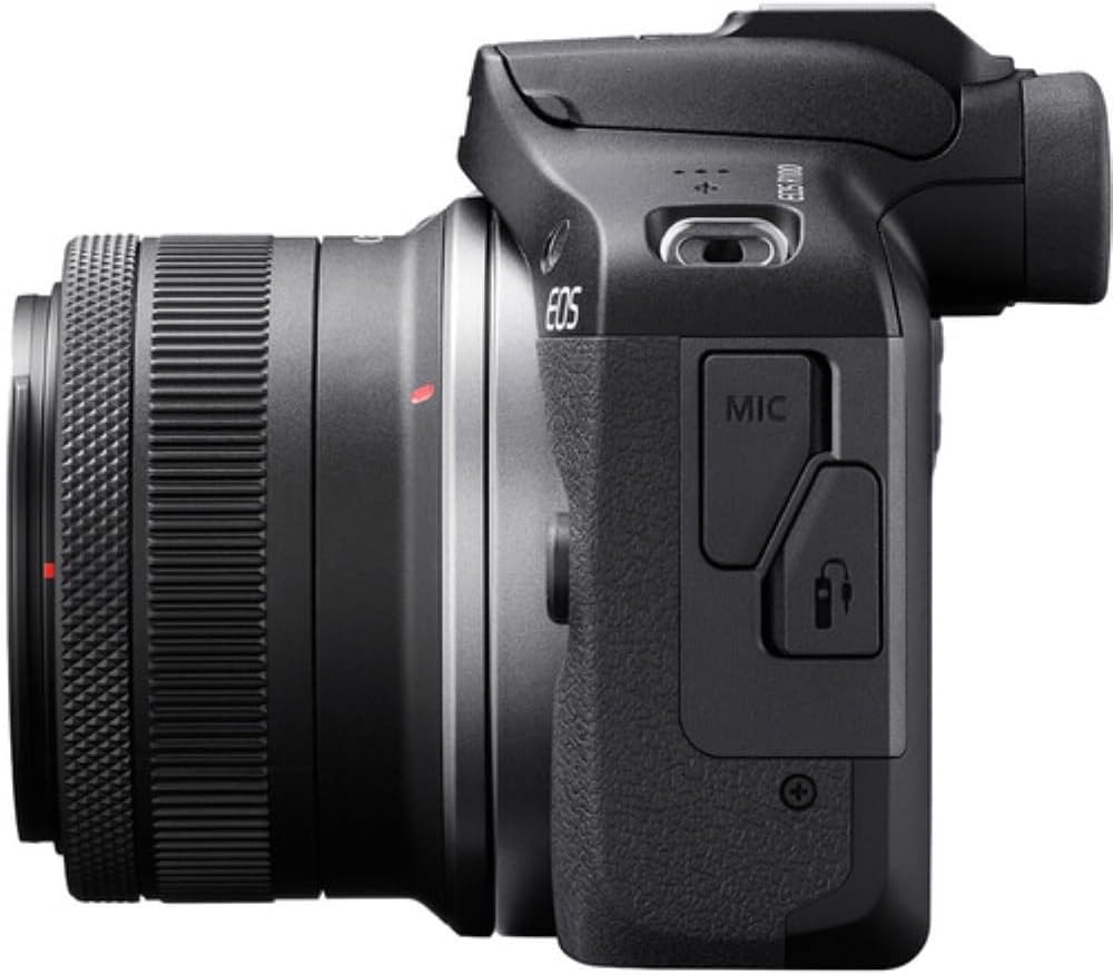 Canon EOS R100 Mirrorless Camera with RF-S18-45mm F4.5-6.3 IS STM Lens Kit  24.1 Megapixel CMOS (APS-C) Sensor  4K Video  RF Mount | Black Bundled with 64GB Memory Card & Camera Shoulder Bag (3 Items)