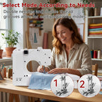 Beginners Sewing Machine for Beginners, Dual Speed Portable Electric Mini Sewing Machine with 14 Stitches, Complete Repair Kit for Clothing Fabrics, Handheld Sew Machine for DIY Travel & Home Use