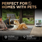 Shark Robot Vacuum & Mop Combo, PowerDetect NeverTouch Pro, Pad Wash & Dry, 60-Day Debris Capacity, 5PowerDetect Technologies,White,AV2800ZE, for Carpets & Hardfloors