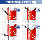 6-Pack Metal Pipe Cutting Guide Kit - Suitable Pipe Diameters 1-5/8", 1-7/8", 2-3/8", 2-7/8", 3-1/2", 4-1/2" | Markable 22.5°, 45°, 90° | Cross & Saddle Cuts | Anti-Shift Magnetic Liner