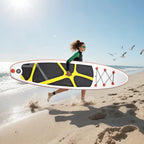 Inflatable Stand Up Paddle Board 10‘x30‘‘, Ultra-Light SUP Board with Backpack, Pump, Paddle, Coil Leash, 3 Fins, Repair Kit, Stable SUP with Non-Slip EVA Deck for Adults & Youth